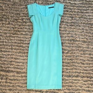 Black Halo Turquoise Midi Dress Size 0